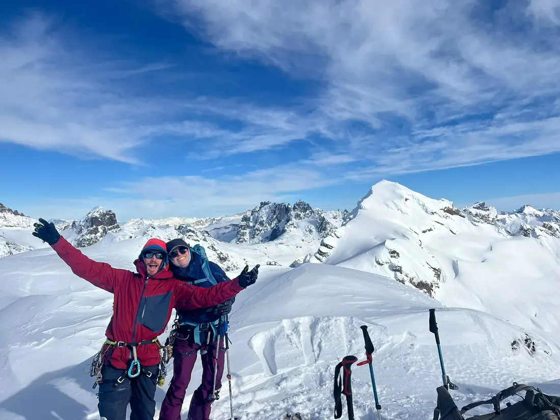 Aventura invernal en las montañas de la Patagonia